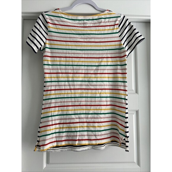 Boden Rainbow Stripes Ahead Of The Rest T Shirt Size 4 - Picture 4 of 5